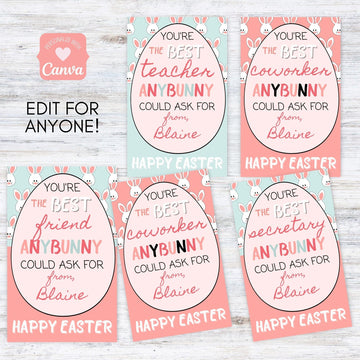printable editable easter tags Easter bunny bait favor treat bag tags